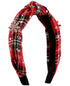 INC Holiday Lane Gold-Tone Crystal Snowflake Plaid Knotted Headband
